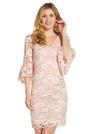 Adrianna Papell Bell Sleeve Lace Sheath thumbnail 3
