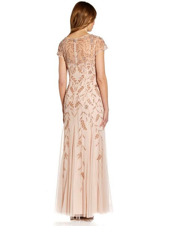 Adrianna Papell Beaded Godet Gown 3