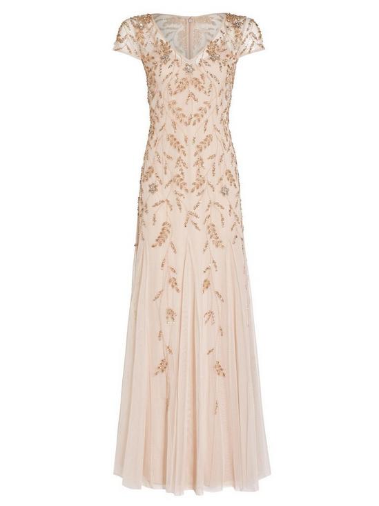 Adrianna Papell Beaded Godet Gown 5