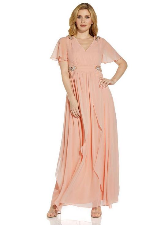Adrianna Papell Embellished Chiffon Gown 1