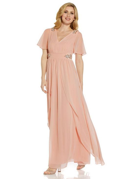Adrianna Papell Embellished Chiffon Gown 4
