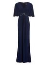 Adrianna Papell Jersey Bead Cape Gown thumbnail 5