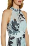 Adrianna Papell Printed Chiffon Halter Gown thumbnail 2