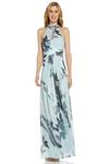 Adrianna Papell Printed Chiffon Halter Gown thumbnail 4