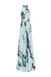 Adrianna Papell Printed Chiffon Halter Gown thumbnail 5