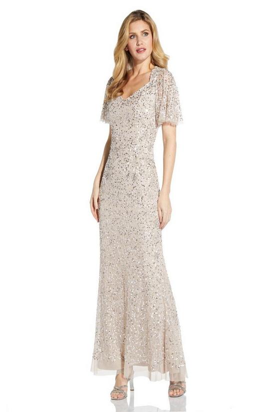 Adrianna Papell Beaded Mermaid Gown 4