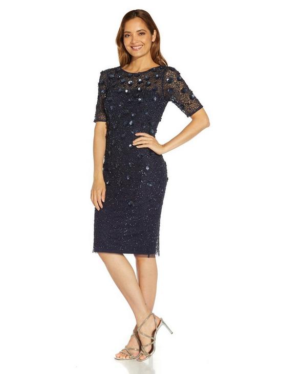 Adrianna Papell Beaded Cocktail Dress 1