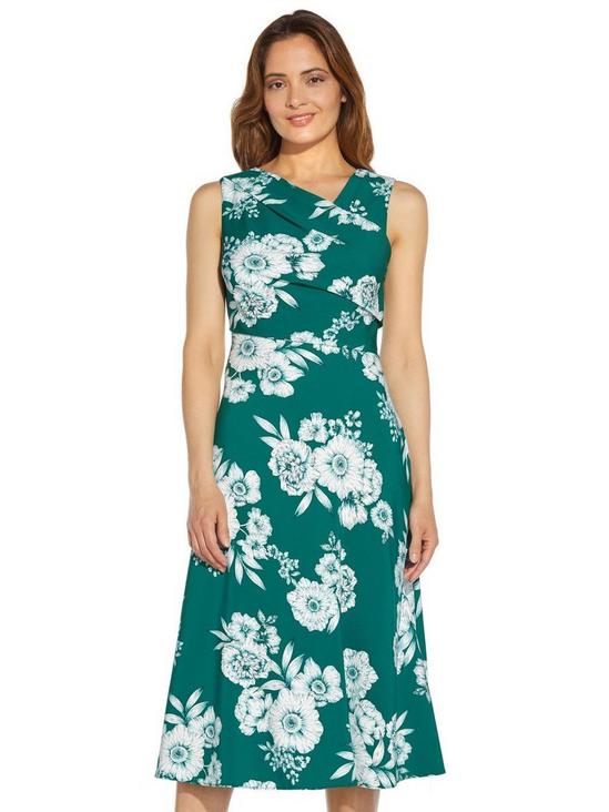 Adrianna Papell Floral Printed Bias Dress 4
