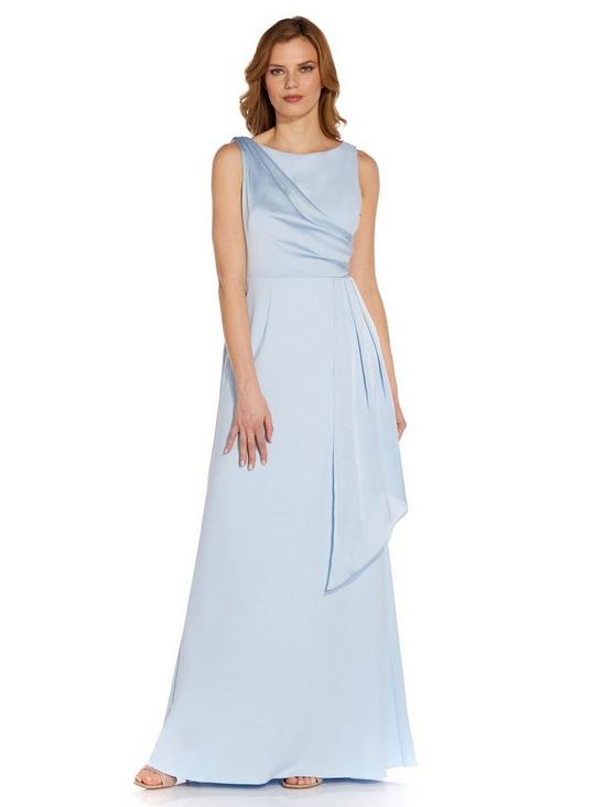 Adrianna Papell Knit Crepe Satin Gown 1