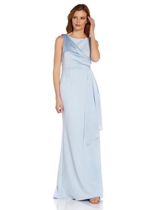 Adrianna Papell Knit Crepe Satin Gown 4