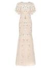 Adrianna Papell Beaded Flutter Sleeve Gown thumbnail 5