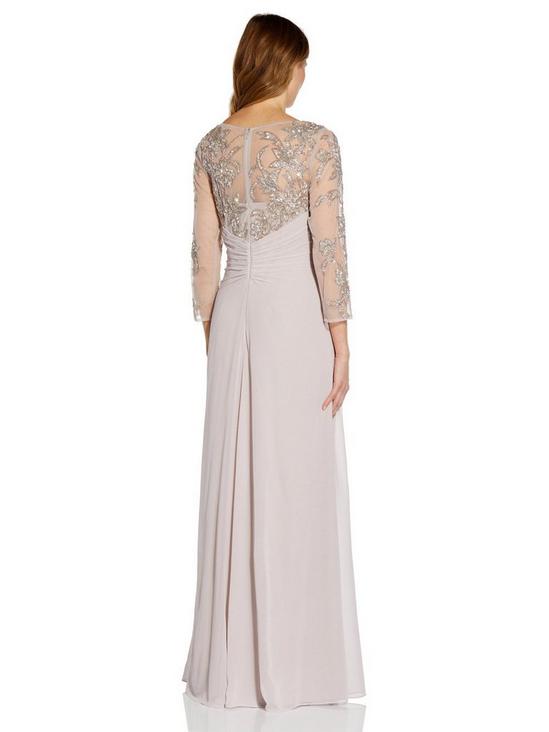 Adrianna Papell Beaded Gown With Soft Skirt 3