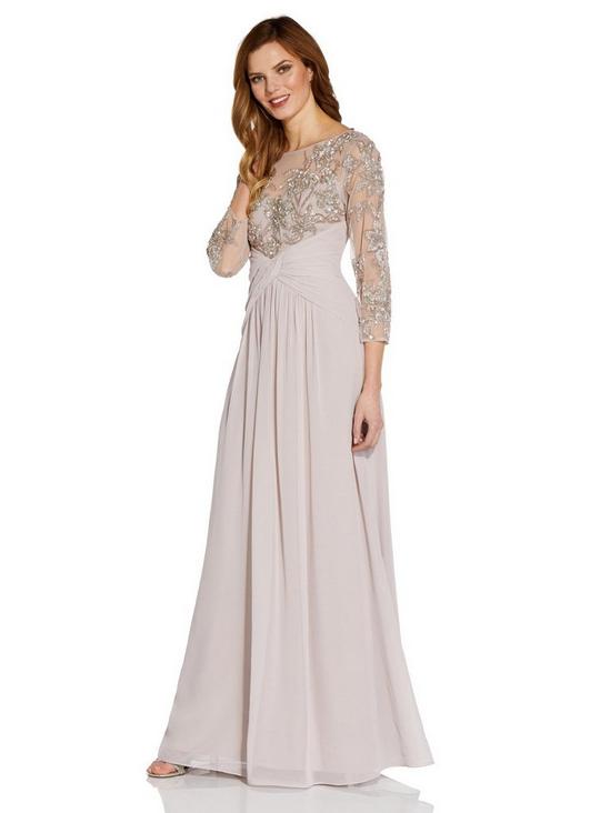 Adrianna Papell Beaded Gown With Soft Skirt 4