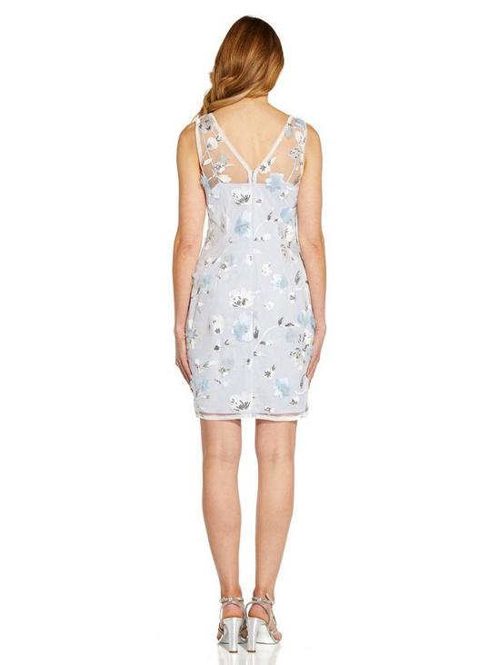 Adrianna Papell Floral Embroidery Sheath 3