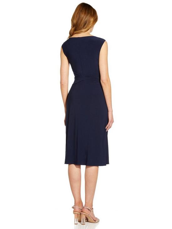 Adrianna Papell Asymmetric Draped Jersey Dress 2