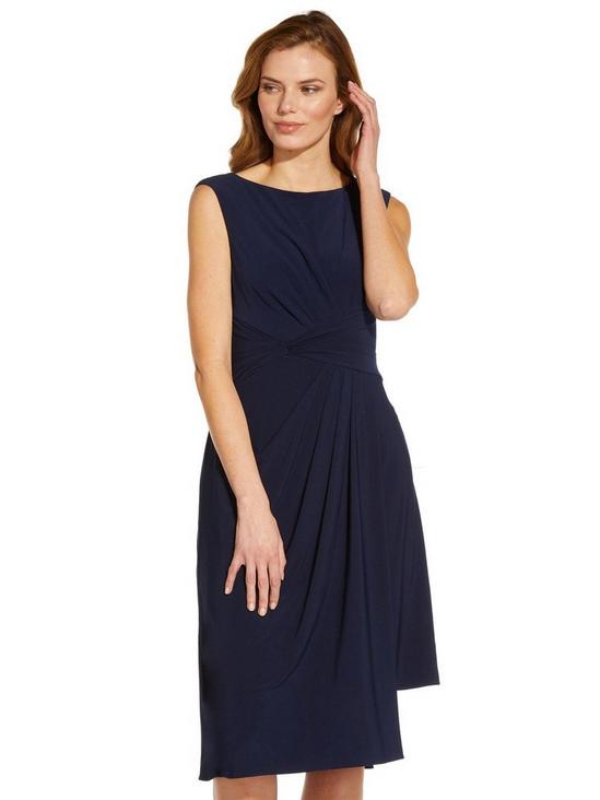 Adrianna Papell Asymmetric Draped Jersey Dress 3