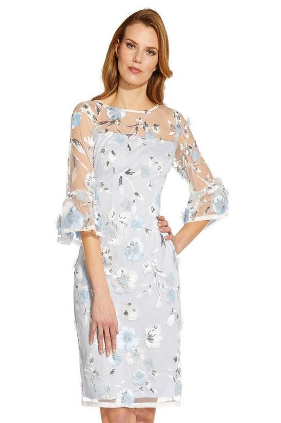 Adrianna Papell Embroidered Sheath Dress 1