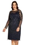 Adrianna Papell Plus Beaded Cocktail Dress thumbnail 1