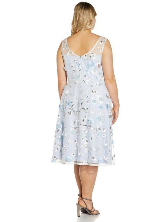 Adrianna Papell Plus Embroidered Cocktail Dress 3