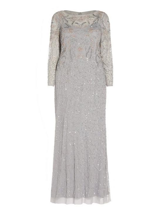 Adrianna Papell Plus Beaded Mesh Covered Gown 5
