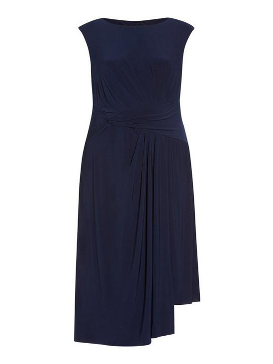 Adrianna Papell Plus Asymmetric Draped Jersey Dress 5
