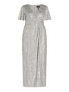 Adrianna Papell Plus Wave Sequin Draped Gown thumbnail 5