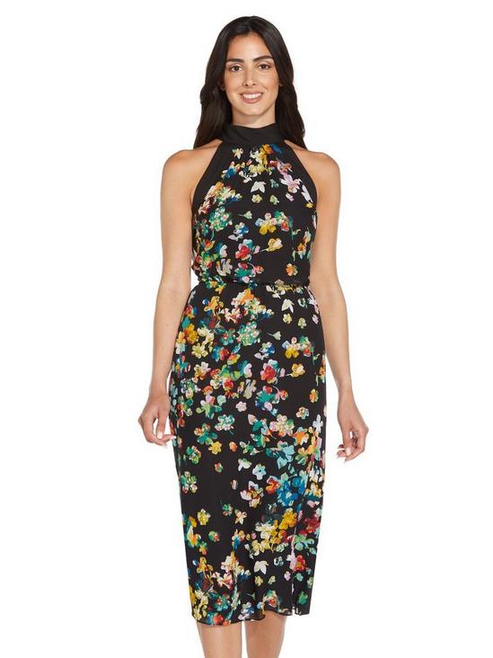 Adrianna Papell Floral Printed Midi Dress 4