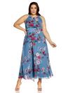 Adrianna Papell Plus Floral Ankle Length Dress thumbnail 1