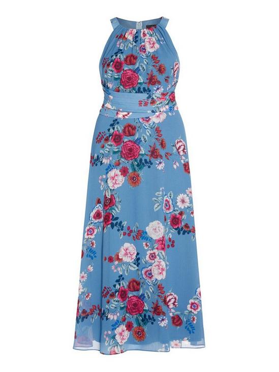Adrianna Papell Plus Floral Ankle Length Dress 5