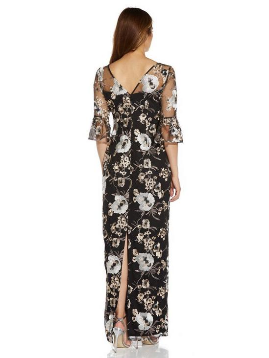 Adrianna Papell Embroidered Column Gown 3