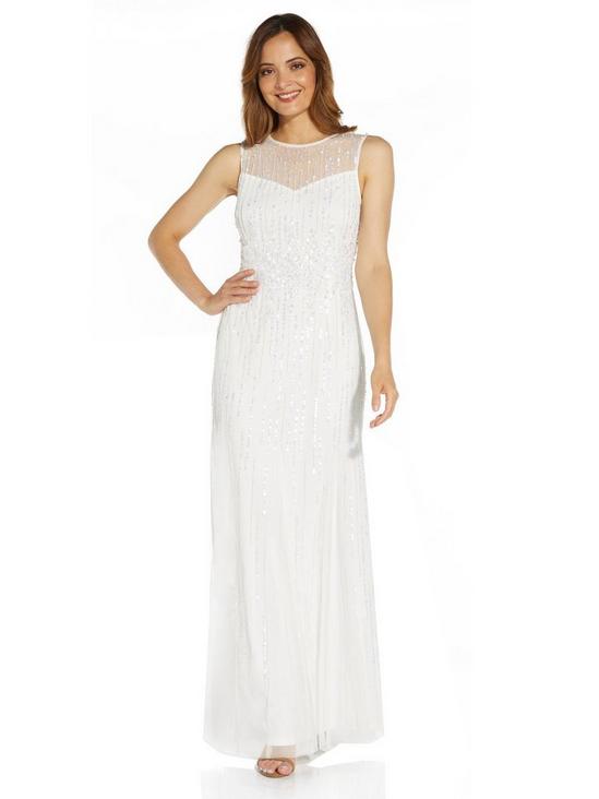 Adrianna Papell Halter Beaded Gown 1