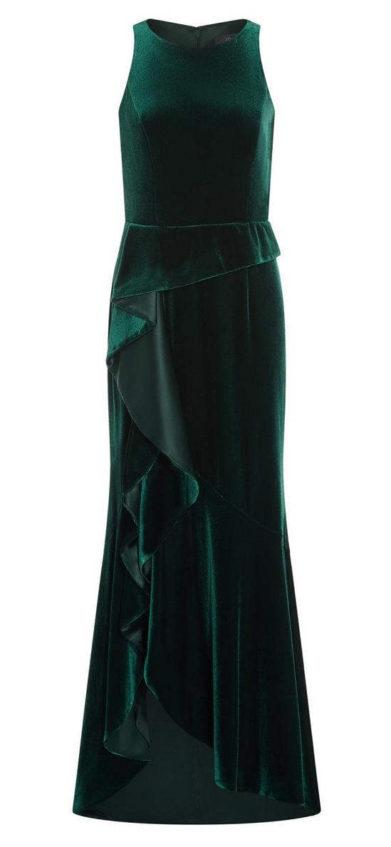 Adrianna Papell Velvet Cascade Gown 5
