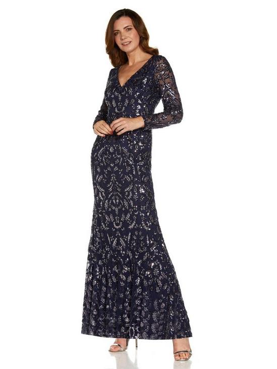 Adrianna Papell Stretch Sequin Gown 1