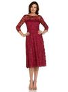 Adrianna Papell Sequin Embroidery Flared Midi thumbnail 4