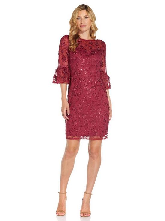 Adrianna Papell Sequin Embroidery Sheath Dress 1