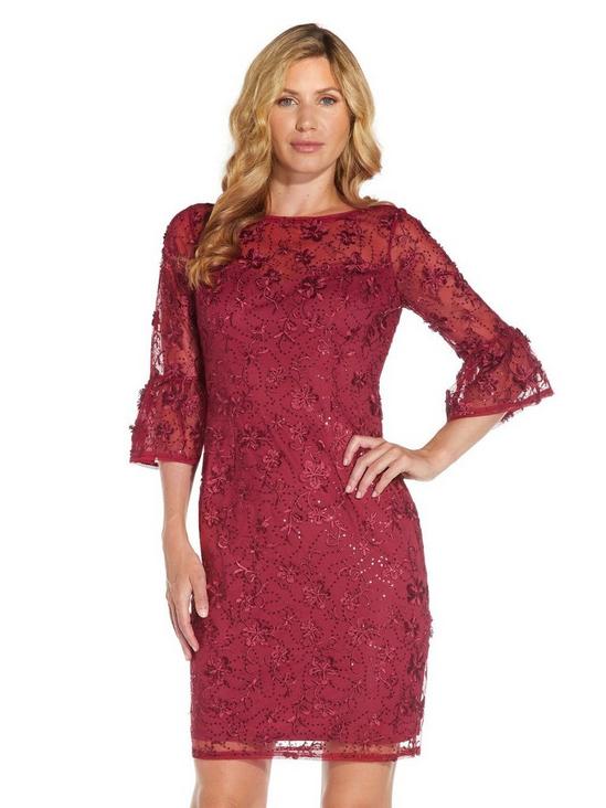 Adrianna Papell Sequin Embroidery Sheath Dress 4