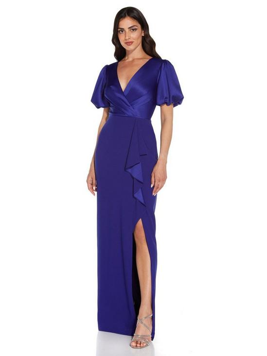 Adrianna Papell Satin Crepe Gown 1