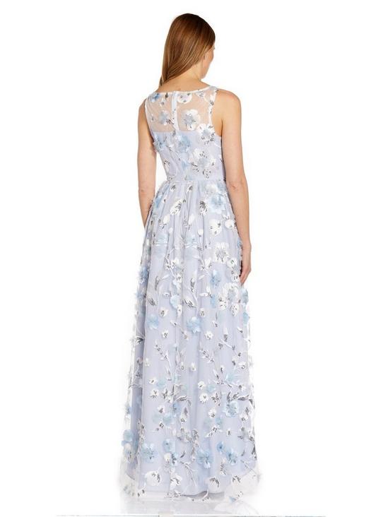 Adrianna Papell Floral Embroidered Gown 3