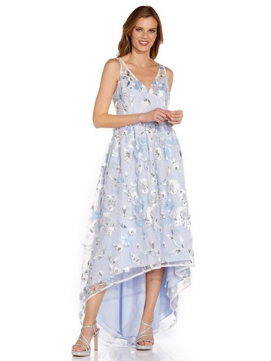 Adrianna Papell Floral Embroidered Gown 4