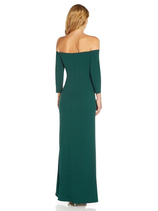 Adrianna Papell Off Shoulder Crepe Gown 3