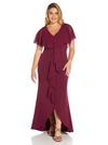 Adrianna Papell Plus Crepe Chiffon Gown thumbnail 1