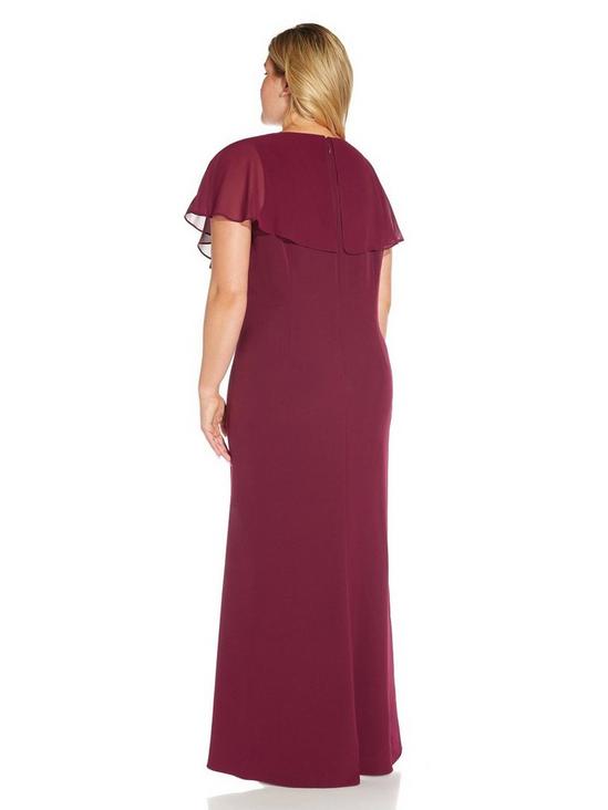 Adrianna Papell Plus Crepe Chiffon Gown 3