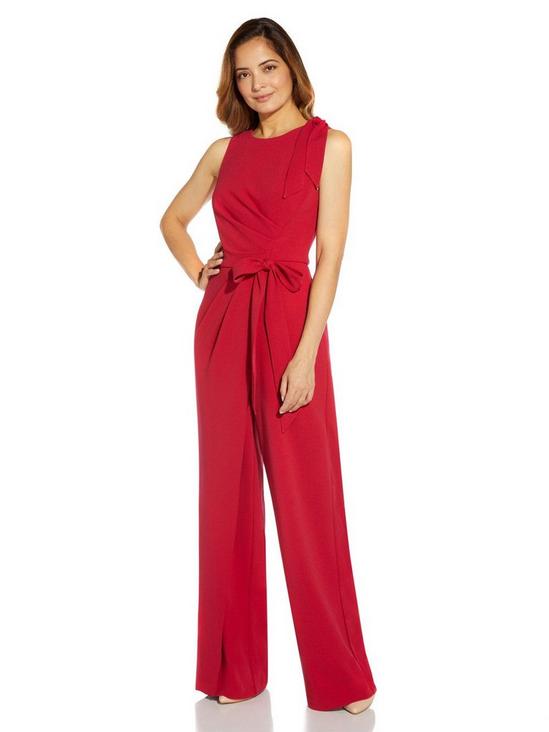 Adrianna Papell Crepe Bow Detail Jumpsuit 1