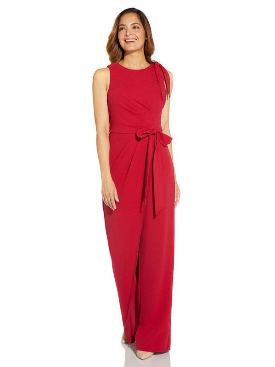 Adrianna Papell Crepe Bow Detail Jumpsuit 4