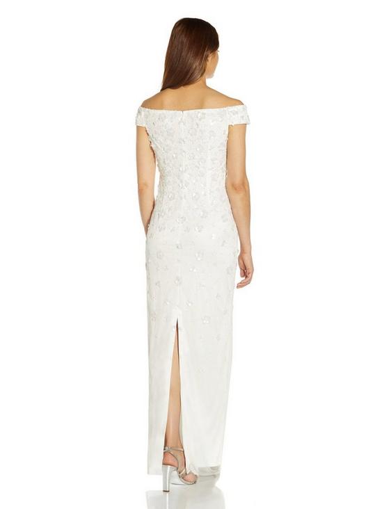 Adrianna Papell Off Shoulder Beaded Gown 3