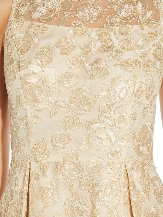 Adrianna Papell Embroidered Tea Length Dress 2