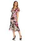 Adrianna Papell Floral Printed Combo Wrap Dress thumbnail 1
