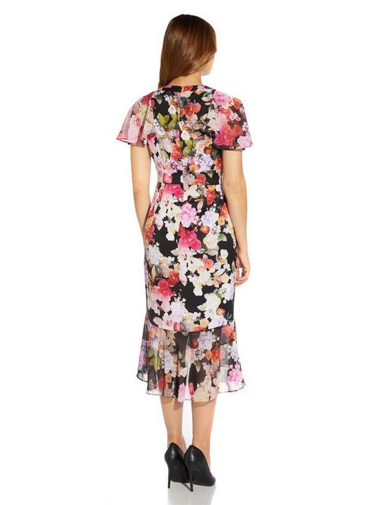 Adrianna Papell Floral Printed Combo Wrap Dress 3