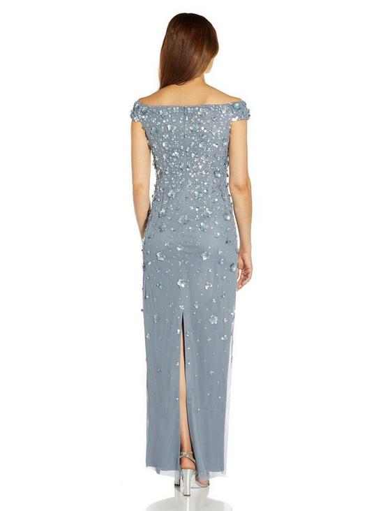 Adrianna Papell Off Shoulder Beaded Gown 3