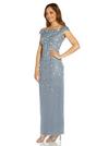 Adrianna Papell Off Shoulder Beaded Gown thumbnail 4